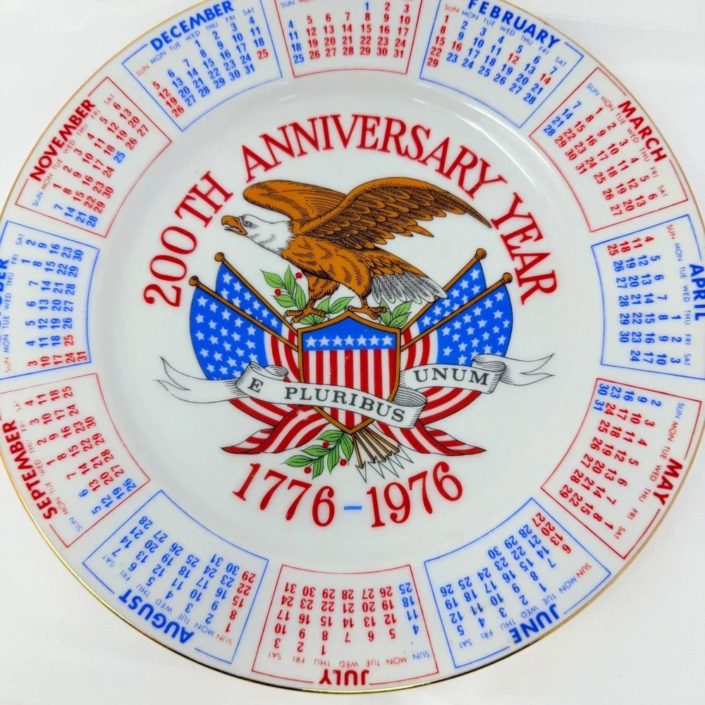 1976 Bicentennial Commemorative Plate Eagle American 200th Anniversary 1776 1976